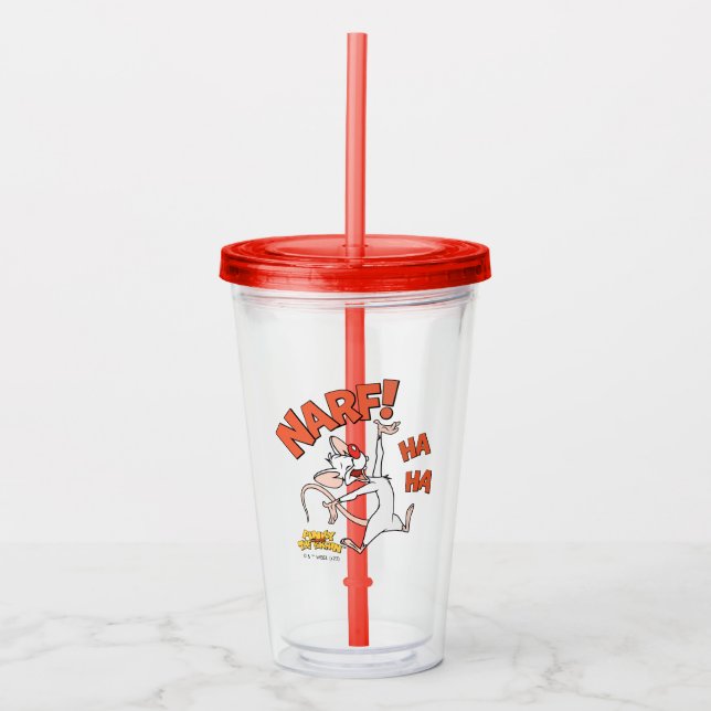 Pinky and the Brain | Pinky "Narf!" Acrylic Tumbler (Front)