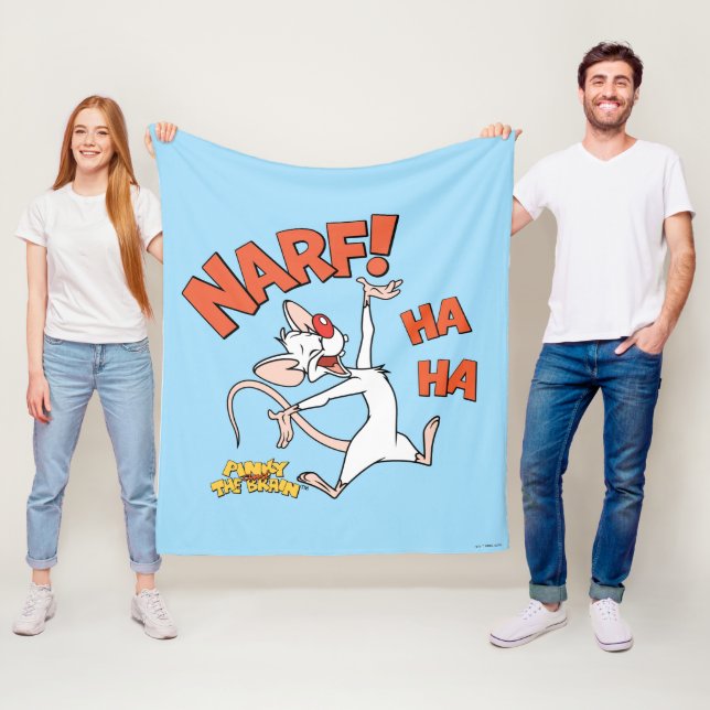 Pinky and the Brain | Pinky "Narf!" Fleece Blanket (In Situ)