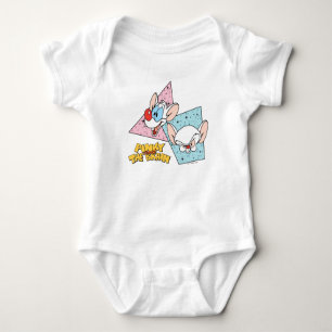 Pinky and the Brain   Retro Character Graphics Baby Bodysuit