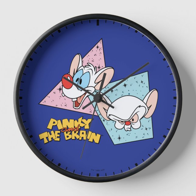Pinky and the Brain | Retro Character Graphics Clock (Front)