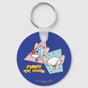 Pinky and the Brain   Retro Character Graphics Keychain