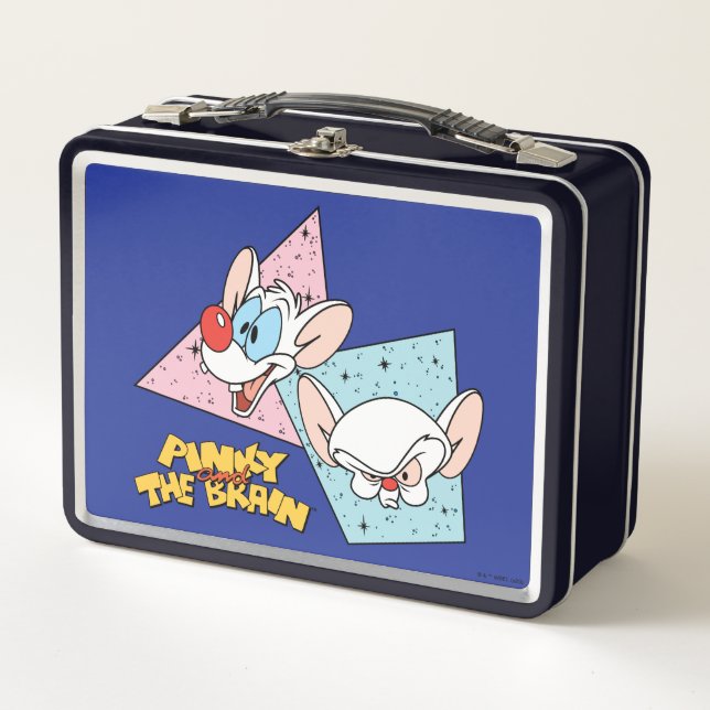 Pinky and the Brain | Retro Character Graphics Metal Lunch Box (Front)