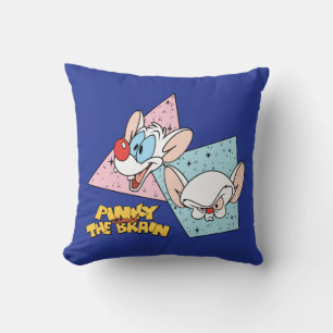 Pinky and the Brain Retro Character Graphics Throw Pillow