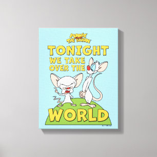 Pinky and the Brain   Take Over The World Canvas Print