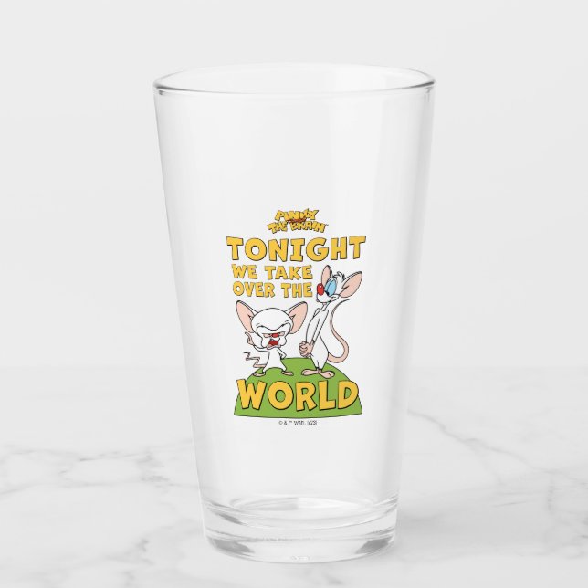Pinky and the Brain | Take Over The World Glass (Front)