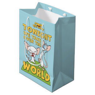Pinky and the Brain Take Over The World Medium Gift Bag