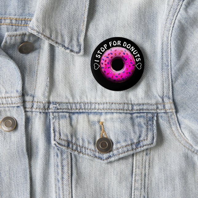 Pinky Doughnut - colourful sprinkles 1 2 Inch Round Button (In Situ)