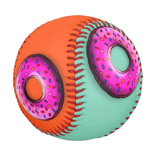 Pinky Doughnut with colourful sprinkles + your ide Baseball (Angled)