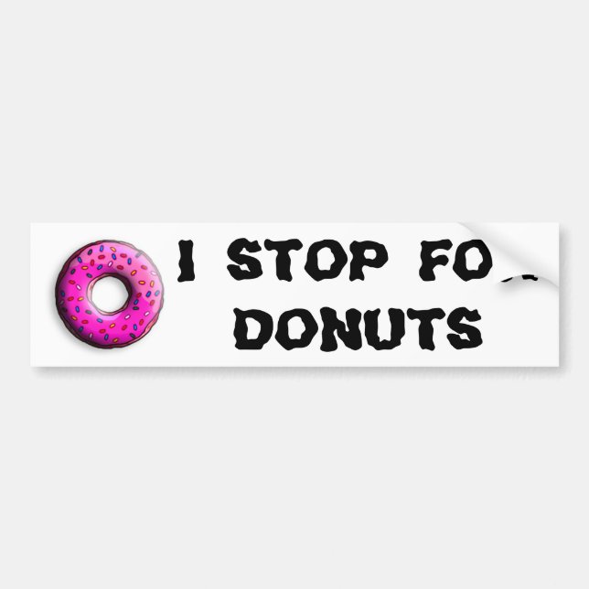 Pinky Doughnut with colourful sprinkles + your ide Bumper Sticker (Front)