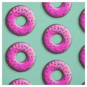 Pinky Doughnut with colourful sprinkles + your ide Fabric