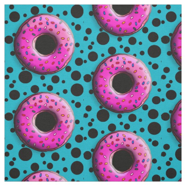 Pinky Doughnut with colourful sprinkles + your ide Fabric (Swatch)