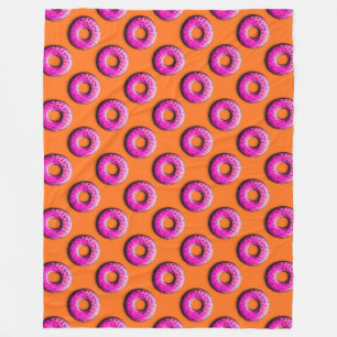 Pinky Doughnut with colourful sprinkles + your ide Fleece Blanket