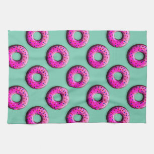 Pinky Doughnut with colourful sprinkles + your ide Kitchen Towel