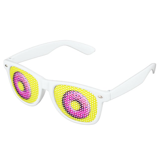 Pinky Doughnut with colourful sprinkles + your ide Retro Sunglasses (Angled)