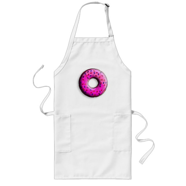 Pinky Doughnut with colourful sprinkles + your Long Apron (Front)