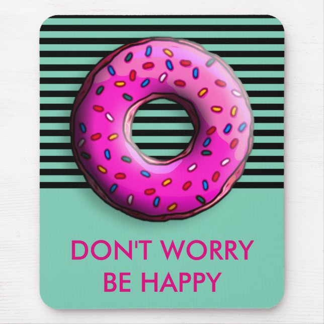 Pinky Doughnut with colourful sprinkles + your Mouse Pad (Front)