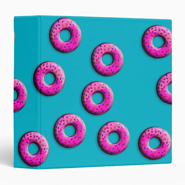 Pinky Doughnuts seamless pattern + your ideas Binder (Front/Spine)