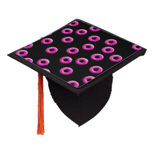 Pinky Doughnuts seamless pattern + your ideas Graduation Cap Topper