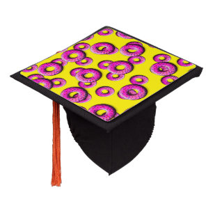 Pinky Doughnuts seamless pattern + your ideas Graduation Cap Topper