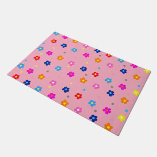 Pinky Flower Power  Doormat