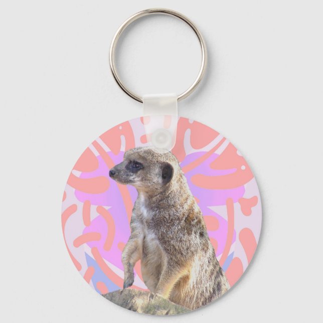 Pinky Meerkat Keychain (Front)