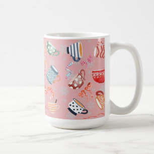 Pinky pattern traditional l Christmas party dinner Coffee Mug