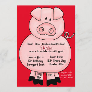 Pinky Pig - CYOC Invitation