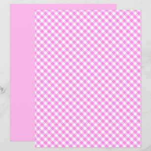 Pinky Pink Gingham Scrapbook Paper