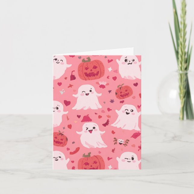 Pinky pumpkin Ghostly Surprise Card (Front)