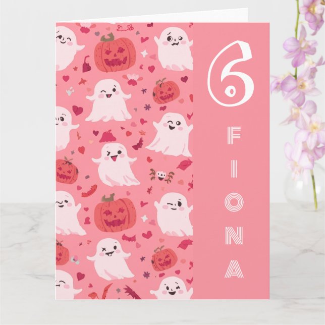 Pinky pumpkin Ghostly Surprise Card (Orchid)