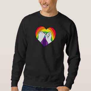 Pinky Swear Promise Pride Flag for BFFs Sweatshirt