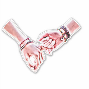 Pinky Swear romance Lovers hands Digital painting