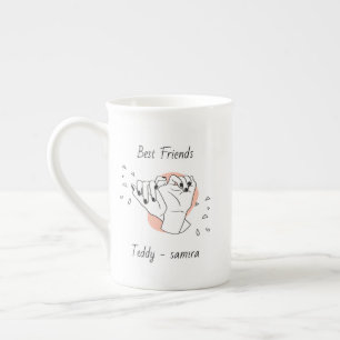 Pinky Swear With Name Personalized Best Friend Bone China Mug