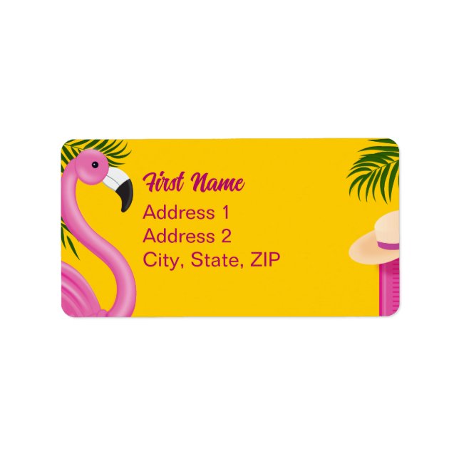 Pinky Validation Vacation Address Label (Front)