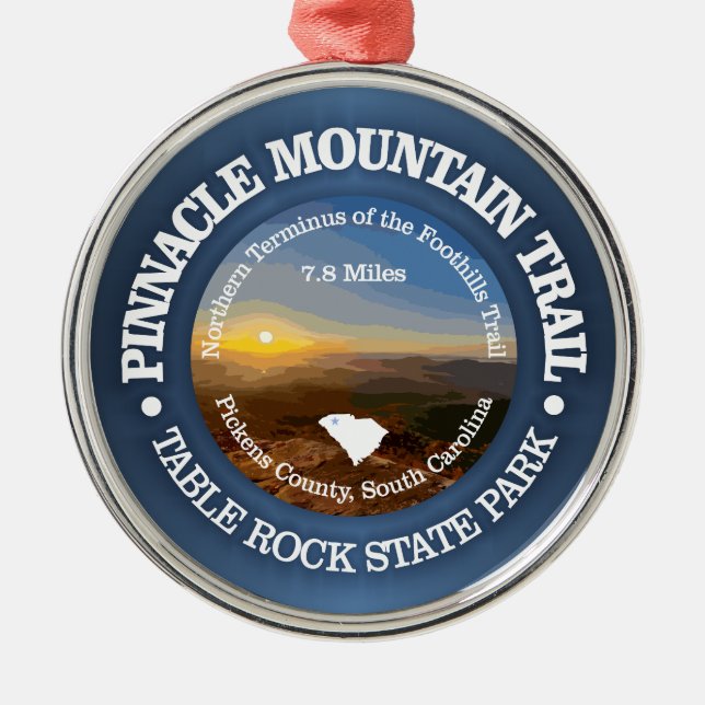 Pinnacle Mountain Trail (OBP) Metal Ornament (Front)