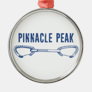 Pinnacle Peak Arizona Rock Climbing Quickdraw Metal Ornament