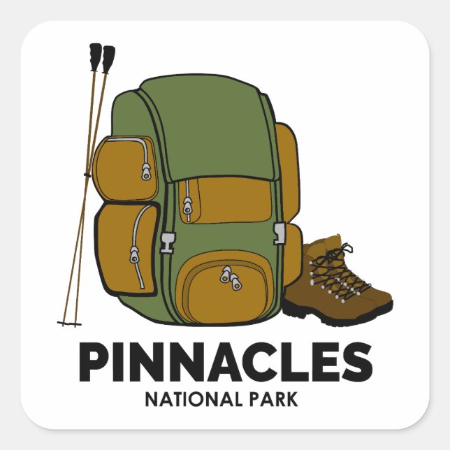 Pinnacles National Park Backpack Square Sticker (Front)