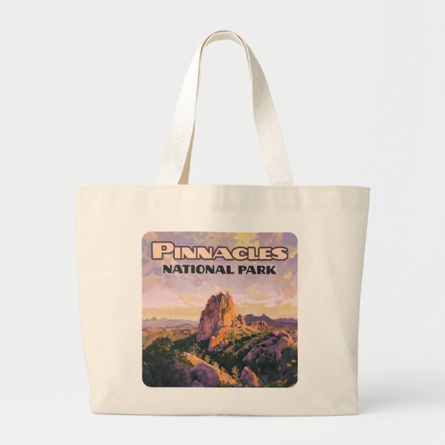 Pinnacles National Park Buttes California  Large Tote Bag (Front)