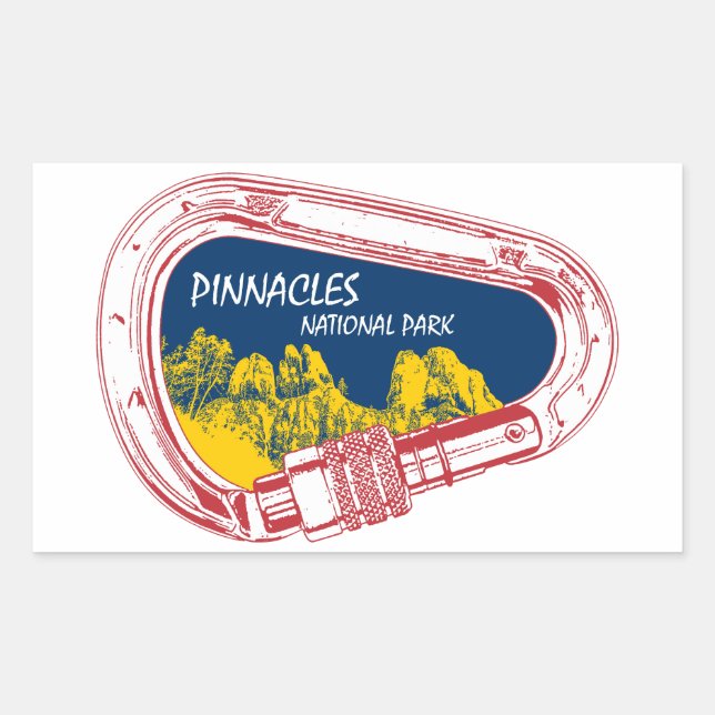 Pinnacles National Park Climbing Carabiner Sticker (Front)