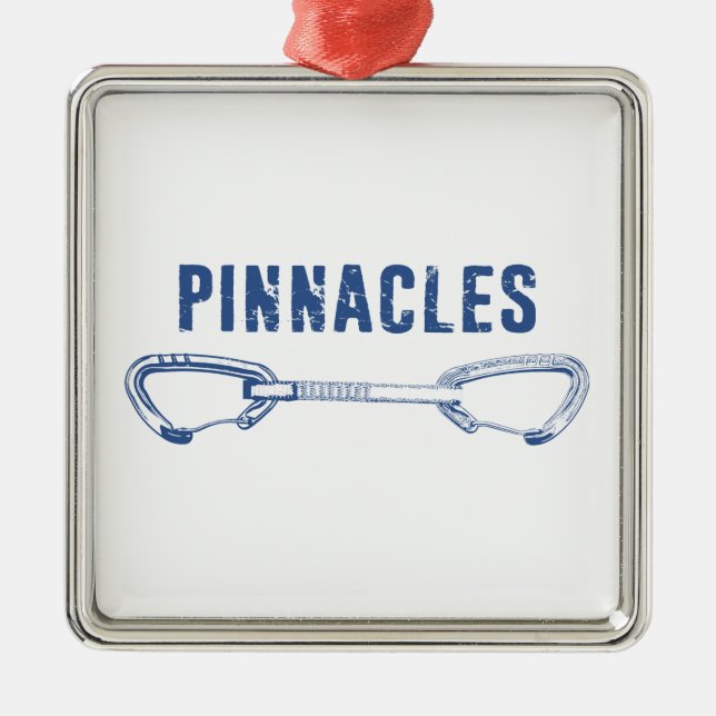 Pinnacles National Park Climbing Quickdraw Metal Ornament (Front)