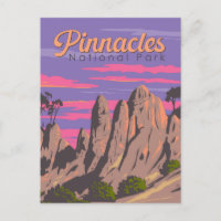 Pinnacles National Park Illustration Travel Art