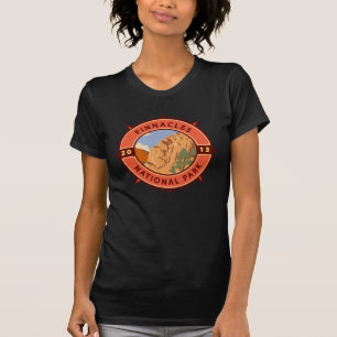 Pinnacles National Park Retro Compass Emblem T-Shirt