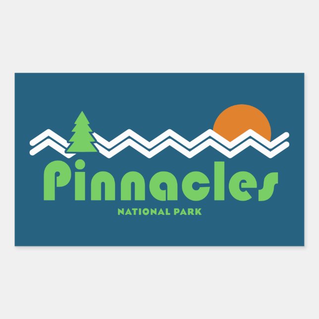 Pinnacles National Park Retro Sticker (Front)