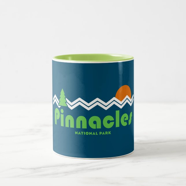 Pinnacles National Park Retro Two-Tone Coffee Mug (Center)