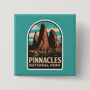 Pinnacles National Park Travel Emblem 2 Inch Square Button
