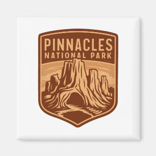 Pinnacles National Park Travel Emblem Magnet