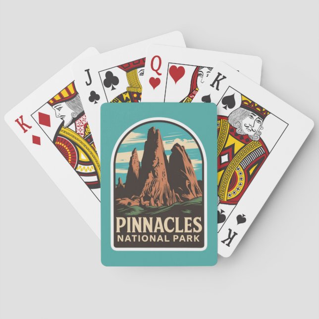 Pinnacles National Park Travel Emblem Playing Cards (Back)