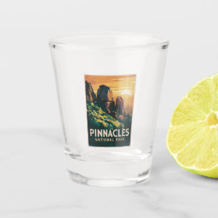 Pinnacles National Park Watercolor Illustration Shot Glass