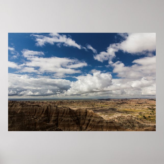 Pinnacles Overlook, Badlands National Park, SD Poster (Front)