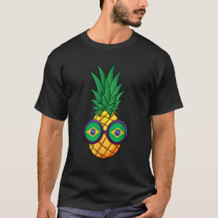 Pinneaple Brazilian Vacation Brazil Flag T-Shirt